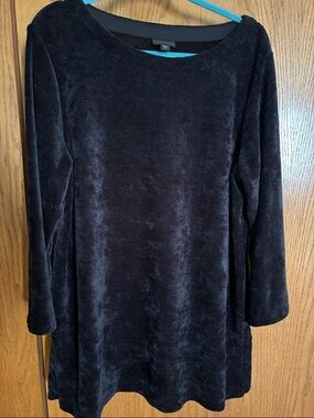 J Jill Black Wearever CollectionTunic Top size XL Tall